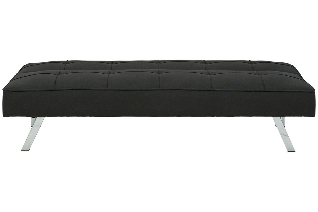 Santini Black Flip Flop Armless Sofa - Lara Furniture