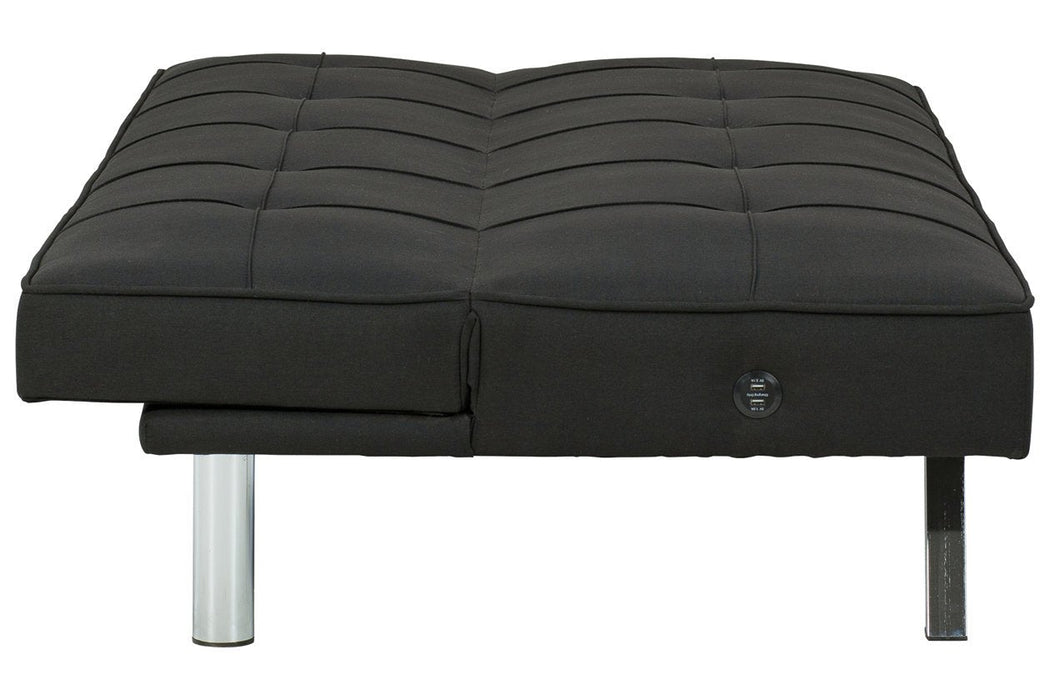 Santini Black Flip Flop Armless Sofa - Lara Furniture