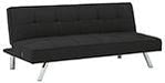 Santini Black Flip Flop Armless Sofa - Lara Furniture