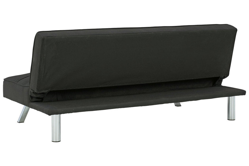 Santini Black Flip Flop Armless Sofa - Lara Furniture