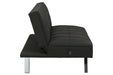 Santini Black Flip Flop Armless Sofa - Lara Furniture