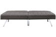 Sivley Charcoal Flip Flop Armless Sofa - Lara Furniture