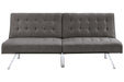 Sivley Charcoal Flip Flop Armless Sofa - Lara Furniture