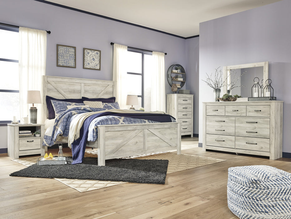 Bellaby Whitewash Crossbuck Panel Bedroom Set