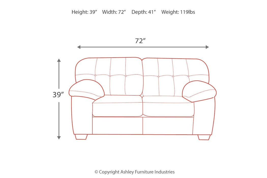 Accrington Granite Loveseat - Lara Furniture