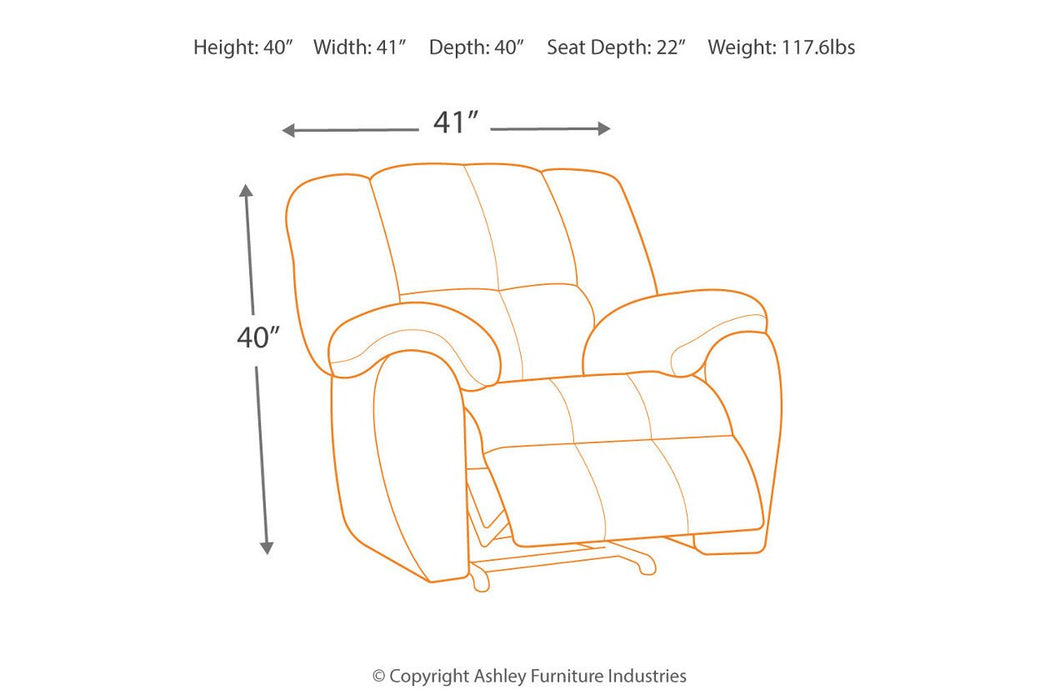 Dylan Espresso Recliner - Lara Furniture