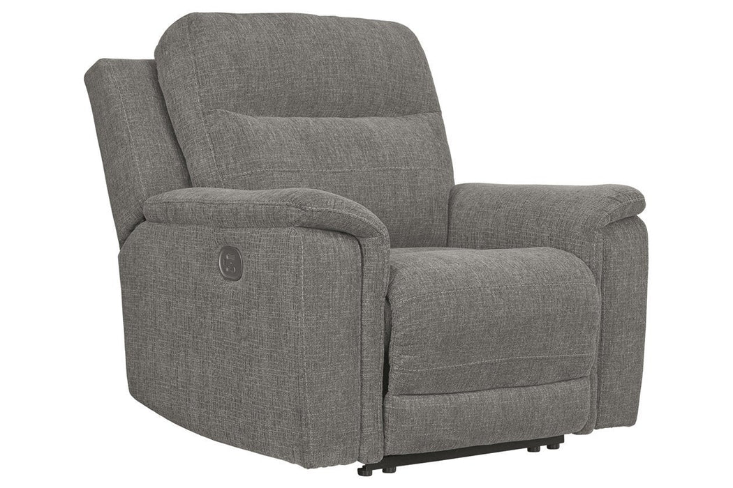 Mouttrie Smoke Power Recliner - Lara Furniture