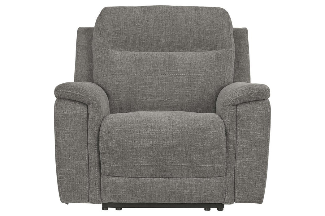 Mouttrie Smoke Power Recliner - Lara Furniture