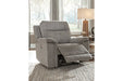 Mouttrie Smoke Power Recliner - Lara Furniture