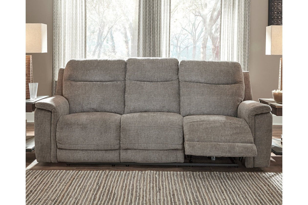 Mouttrie Smoke Power Reclining Sofa - Lara Furniture