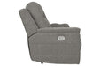 Mouttrie Smoke Power Reclining Loveseat with Console - Lara Furniture