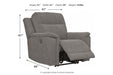 Mouttrie Smoke Power Recliner - Lara Furniture