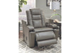 Boerna Gray Power Recliner - Lara Furniture