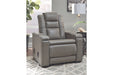 Boerna Gray Power Recliner - Lara Furniture