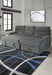 Yantis Gray Sleeper Sectional with Storage - Lara Furniture