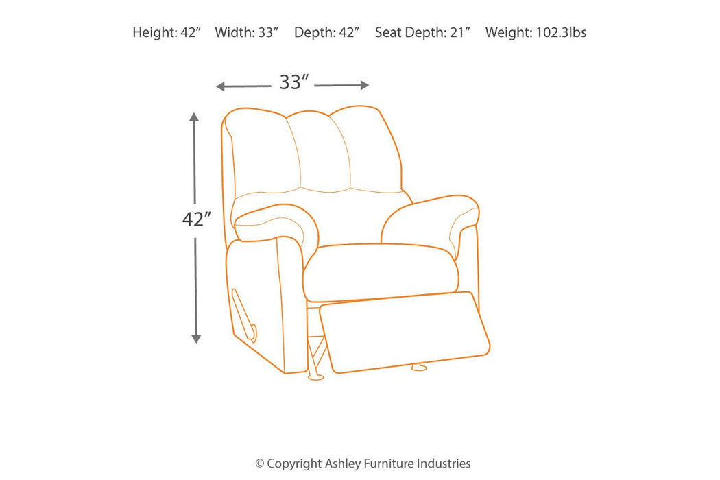 Darcy Cobblestone Recliner - Lara Furniture