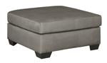 Darcy Cobblestone Oversized Accent Ottoman - Lara Furniture