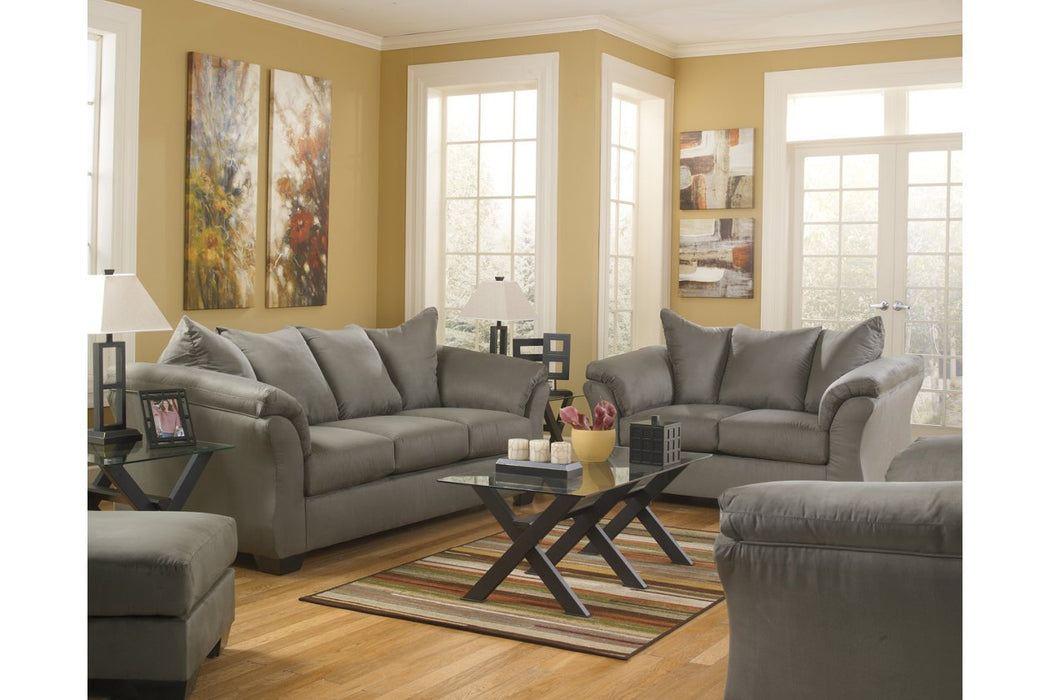 Darcy Cobblestone Loveseat - Lara Furniture