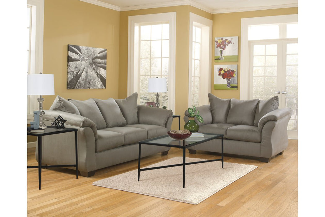 Darcy Cobblestone Loveseat - Lara Furniture