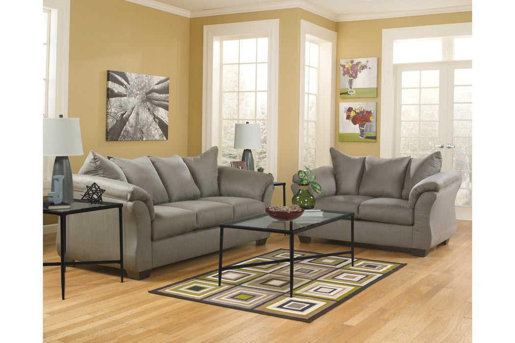 Darcy Cobblestone Loveseat - Lara Furniture