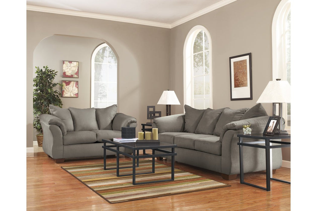 Darcy Cobblestone Loveseat - Lara Furniture