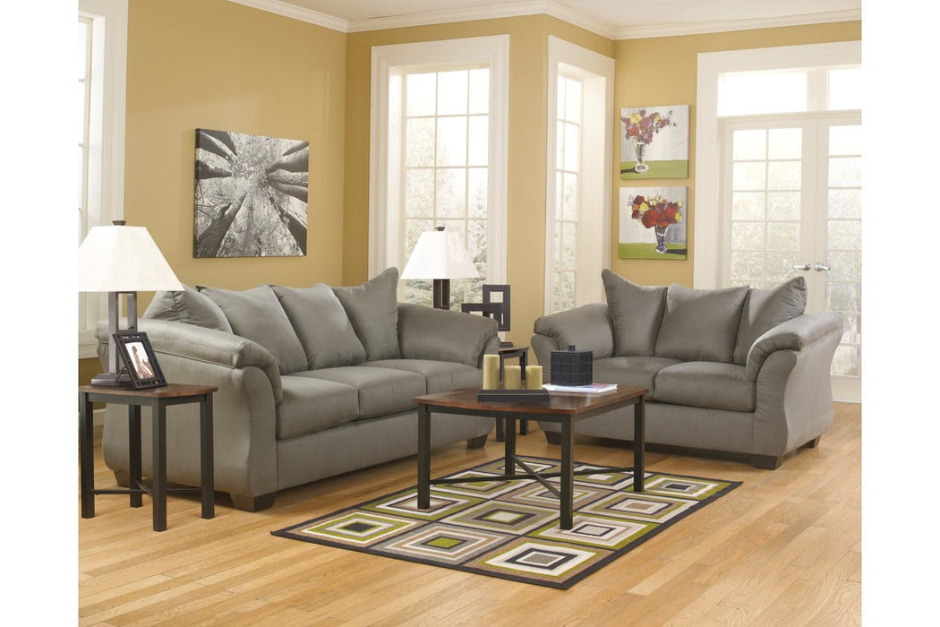 Darcy Cobblestone Loveseat - Lara Furniture