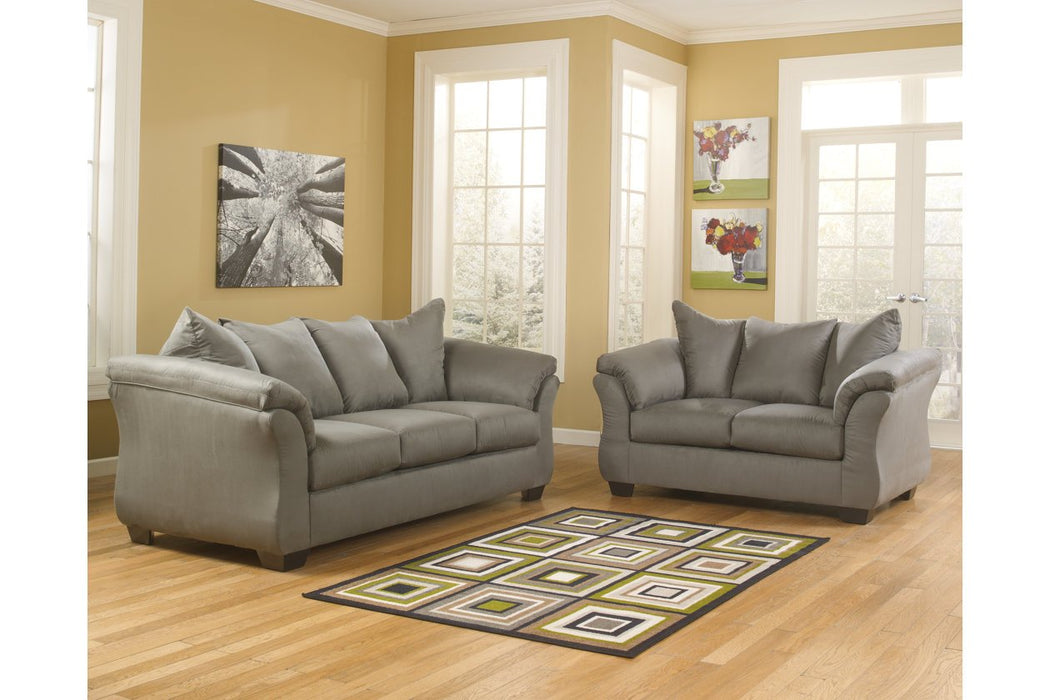 Darcy Cobblestone Loveseat - Lara Furniture