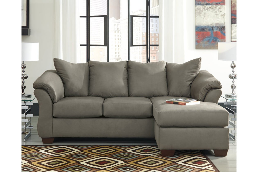 Darcy Cobblestone Sofa Chaise - Lara Furniture