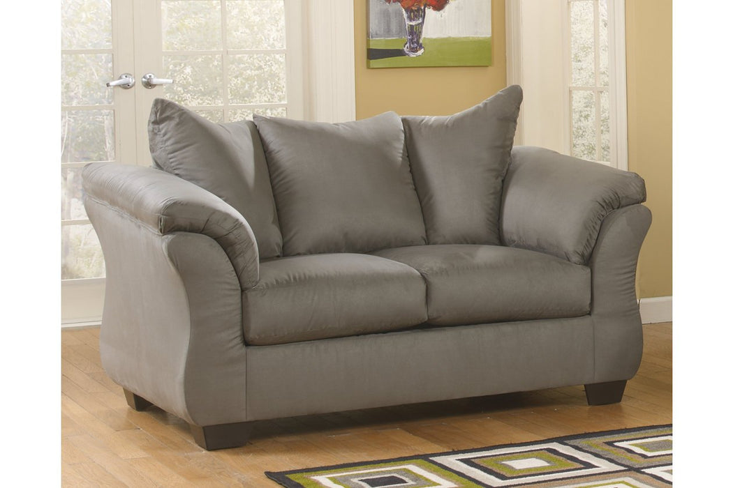 Darcy Cobblestone Loveseat - Lara Furniture