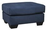 Darcy Blue Ottoman - Lara Furniture