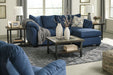 Darcy Blue Sofa Chaise - Lara Furniture