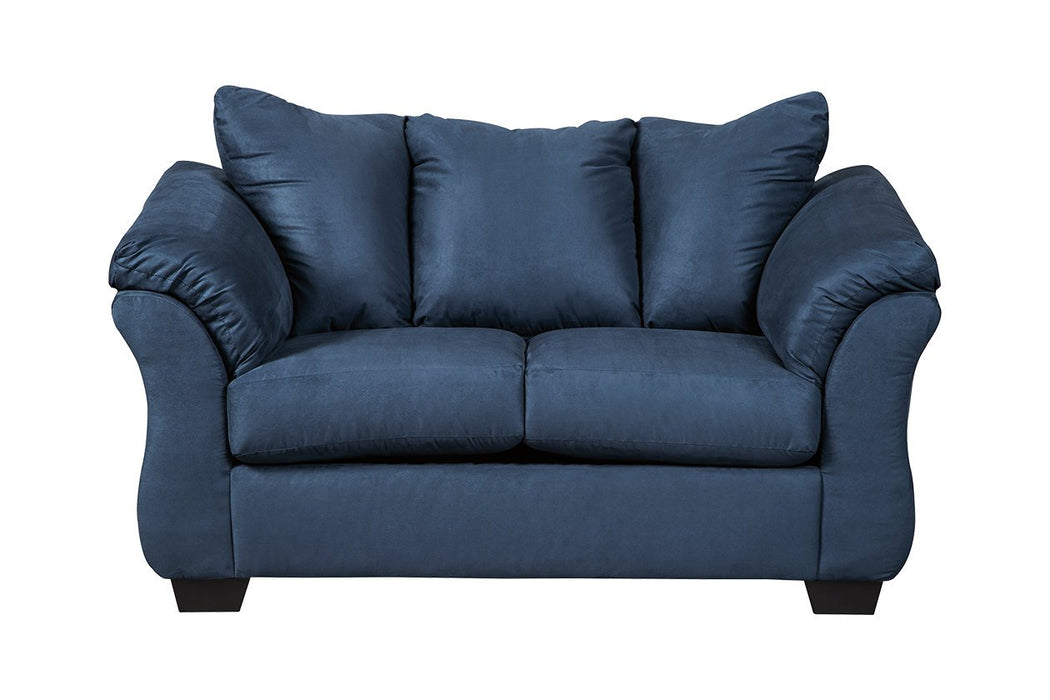 Darcy Blue Loveseat - Lara Furniture