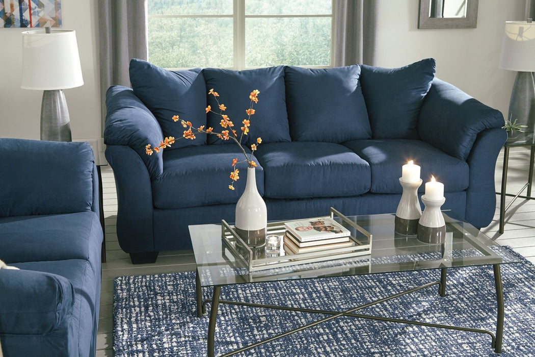 Norris Blue/White 7'6" x 9'6" Rug - Lara Furniture