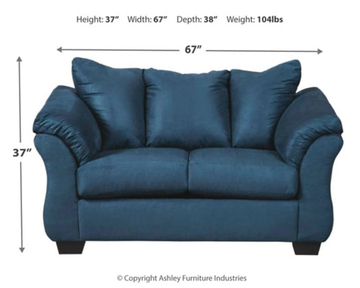 Darcy Blue Living Room Set