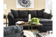 Darcy Black Sofa Chaise - Lara Furniture