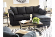 Darcy Black Sofa Chaise - Lara Furniture