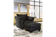 Darcy Black Ottoman - Lara Furniture