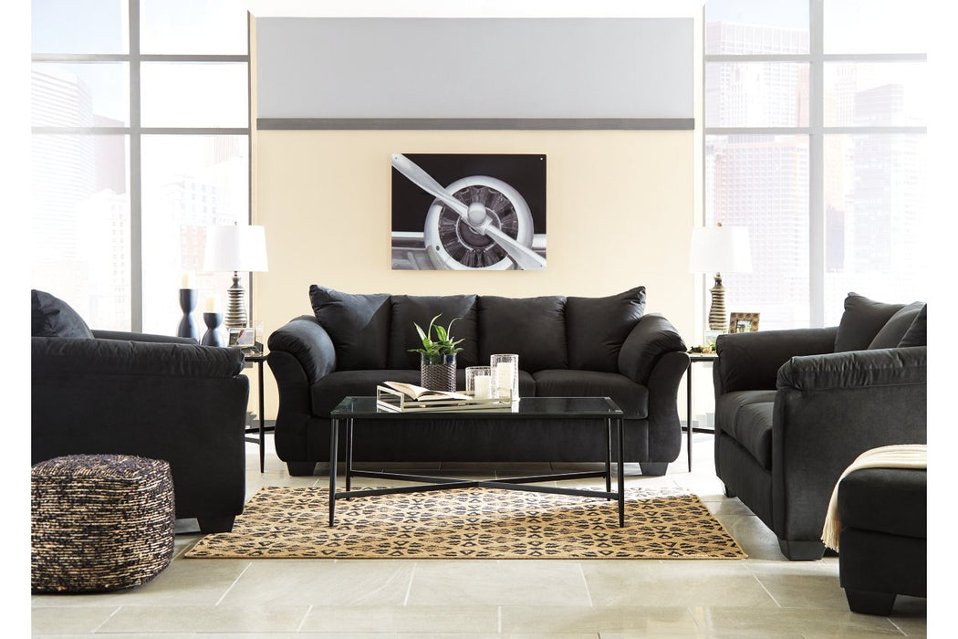 Darcy Black Loveseat - Lara Furniture