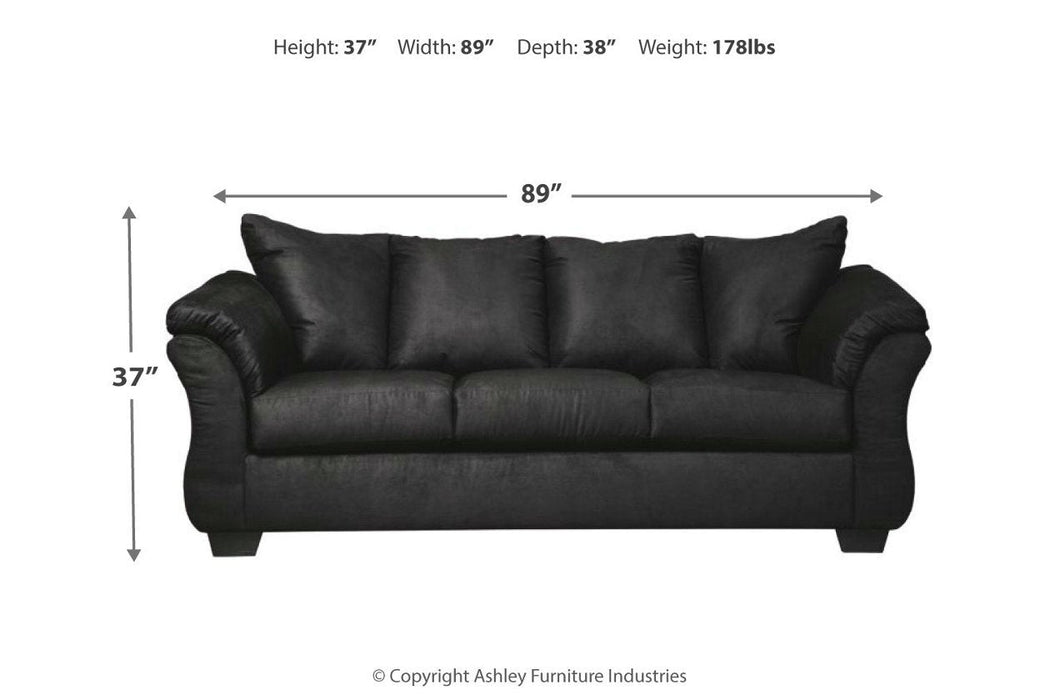 Darcy Black Full Sofa Sleeper - Lara Furniture