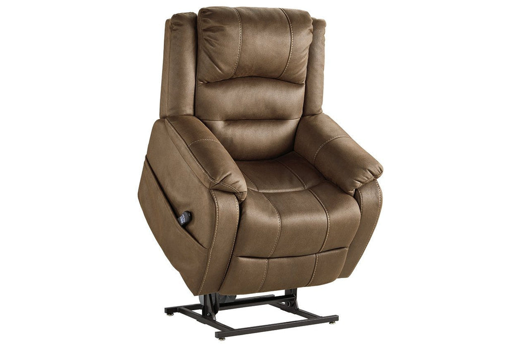 Whitehill Chocolate Power Lift Recliner - Lara Furniture