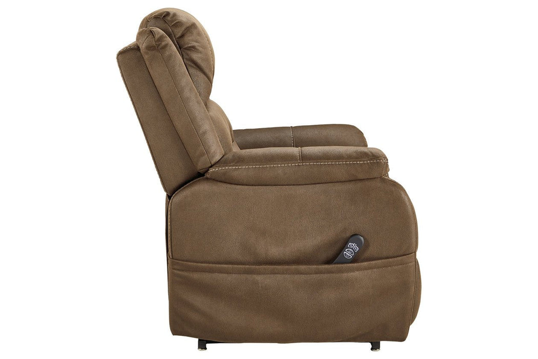 Whitehill Chocolate Power Lift Recliner - Lara Furniture