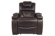 Warnerton Chocolate Power Recliner - Lara Furniture