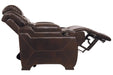 Warnerton Chocolate Power Recliner - Lara Furniture