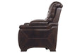 Warnerton Chocolate Power Recliner - Lara Furniture