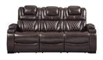 Warnerton Chocolate Power Reclining Sofa - Lara Furniture