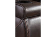 Warnerton Chocolate Power Recliner - Lara Furniture