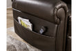 Mopton Chocolate Power Lift Recliner - Lara Furniture