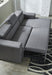 Salado Gray Sleeper Sectional with Storage - Lara Furniture