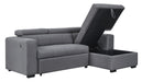 Salado Gray Sleeper Sectional with Storage - Lara Furniture