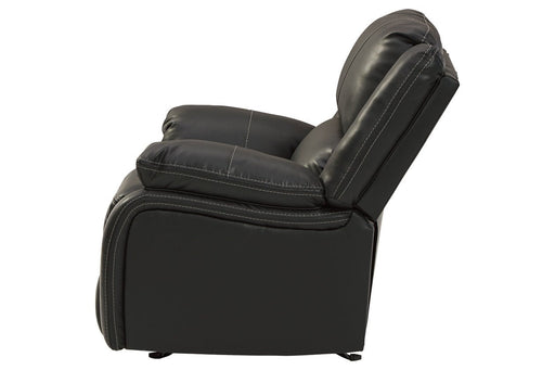 Calderwell Black Recliner - Lara Furniture